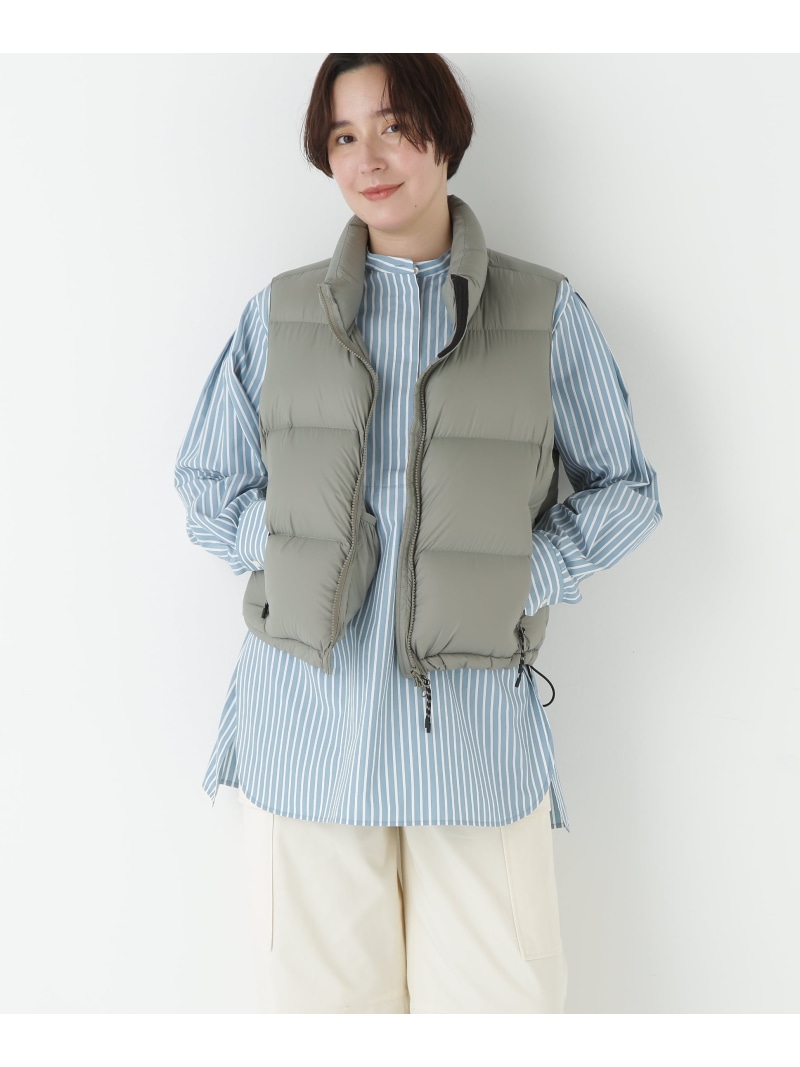 【SALE／37%OFF】◆ボリュームスタンドダウンベスト human woman ヒューマン 成人女性 ジャケット・アウター 上衣・前掛け 白いこと 薄墨色【RBA_E】【貨物輸送無料】[ Fashion]