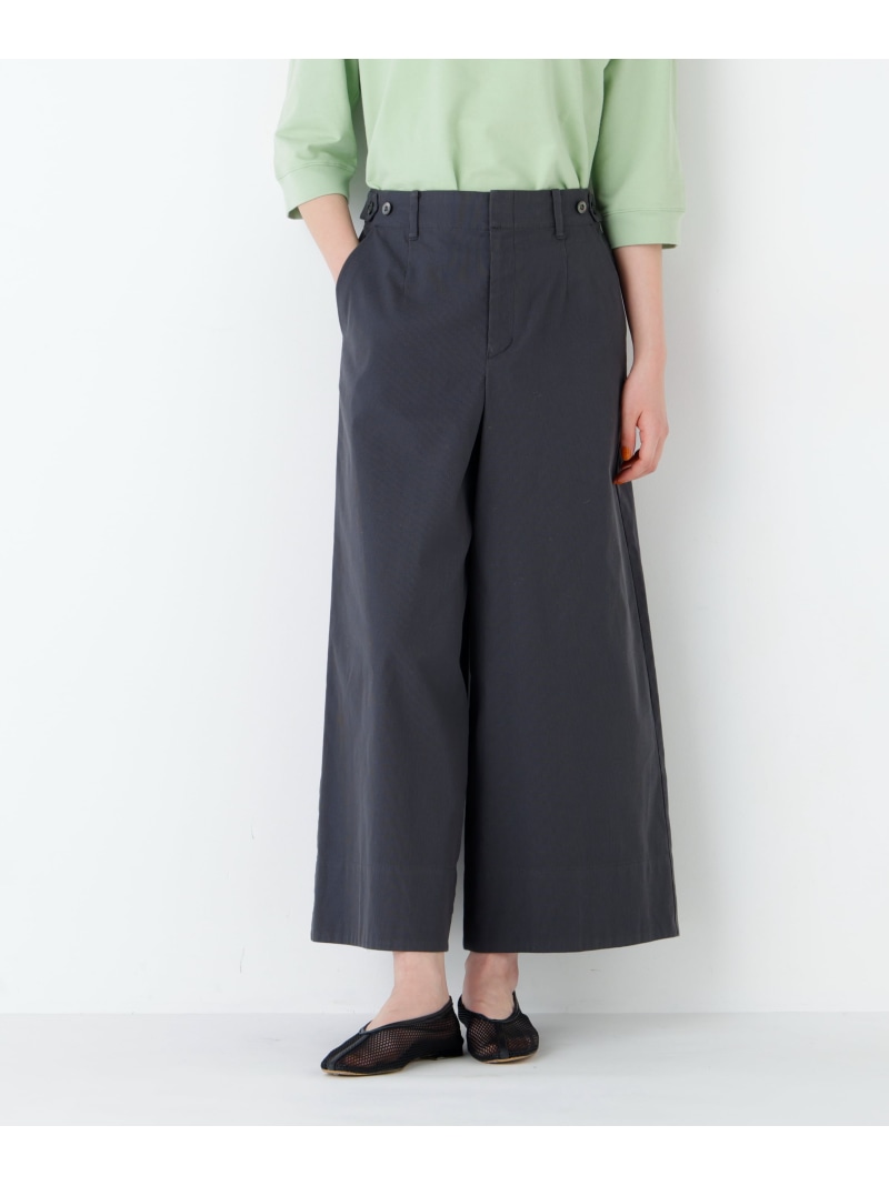 ◆《ウォッシャブル/マルチサイズ》コードストレッチガウチョパンツ human woman ヒューマン ウーマン パンツ その他のパンツ ネイビー グレー【送料無料】[ Fashion]
