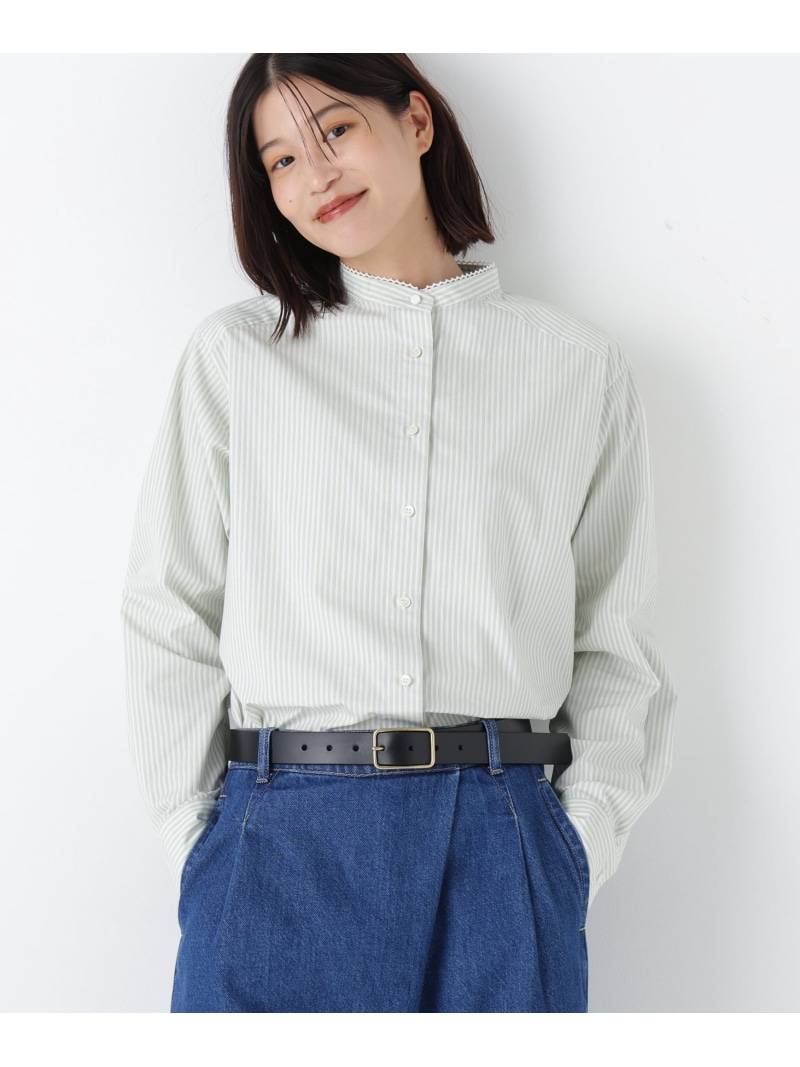 【SALE／28%OFF】◆ドビーストライプレースカラーブラウス human woman ヒューマン 成人女性 トップス プルオーバー・トップ 米国海軍【RBA_E】【貨物輸送無料】[ Fashion]