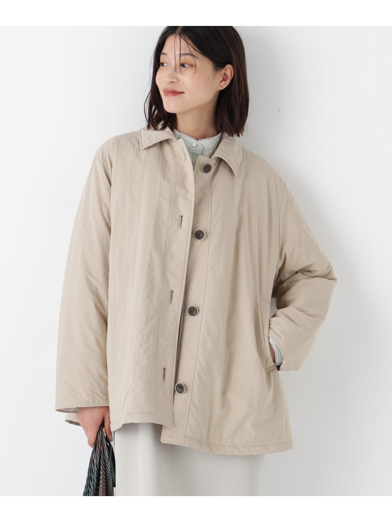 【SALE／20%OFF】◆中綿ブルゾン human woman ヒューマン ウーマン ジャケット・アウター ブルゾン・ジャンパー ベージュ ブルー【RBA_E】【送料無料】[ Fashion]