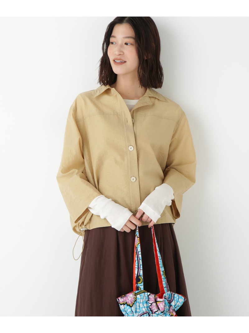 【SALE／50%OFF】◆C/Nシアタッサーブルゾン human woman ヒューマン ウーマン ジャケット・アウター ブルゾン・ジャンパー ベージュ カーキグリーン【RBA_E】【送料無料】[ Fashion]｜human woman／ヒューマン ウーマン