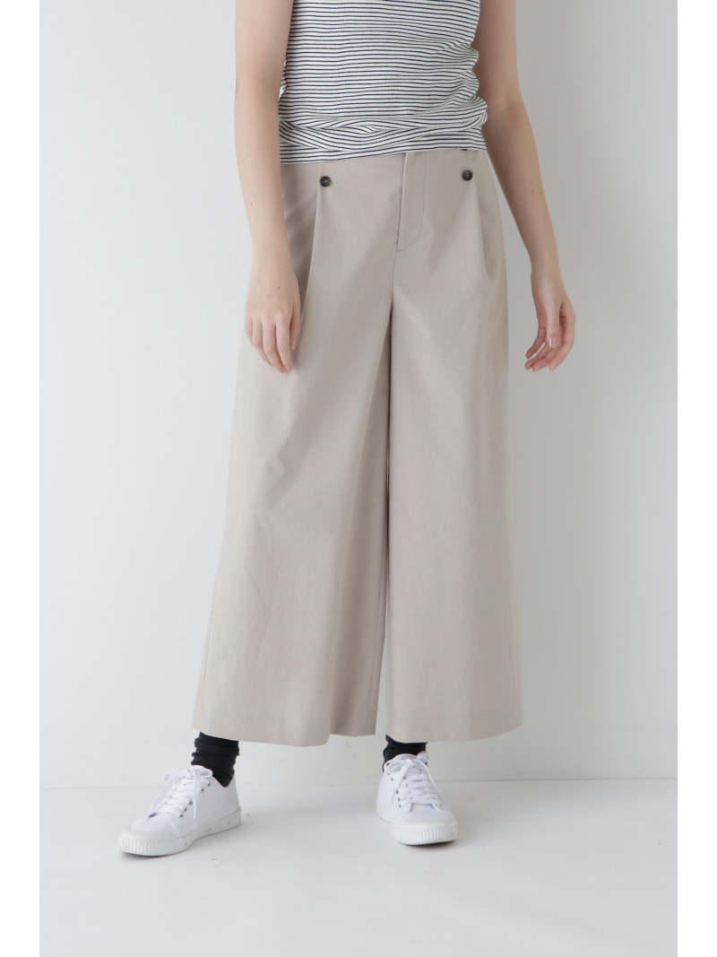 ◆コットンポリレーヨンリネンマリンパンツ human woman ヒューマン ウーマン パンツ その他のパンツ グレー ベージュ【送料無料】[ Fashion]