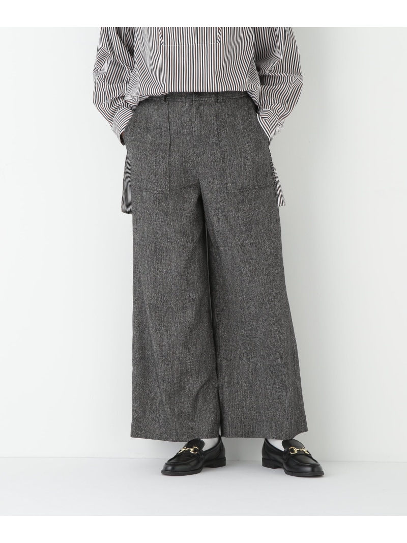 【SALE／37%OFF】◆シルクネップツイルツィードベイカーセミワイドパンツ human woman ヒューマン ウーマン パンツ その他のパンツ ベージュ ブラック【RBA_E】【送料無料】[ Fashion]