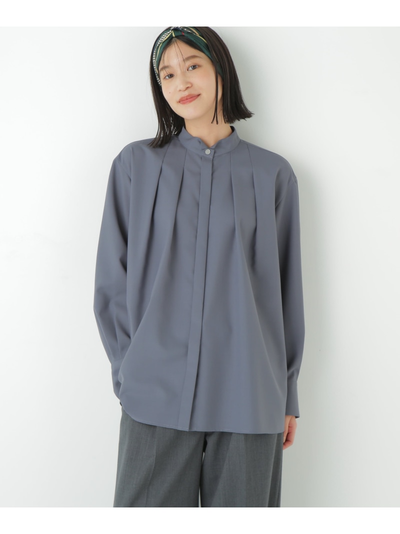 【SALE／50%OFF】◆テントラインブラウス human woman ヒューマン ウーマン トップス シャツ・ブラウス ベージュ ブルー【RBA_E】【送料無料】[ Fashion]｜human woman／ヒューマン ウーマン