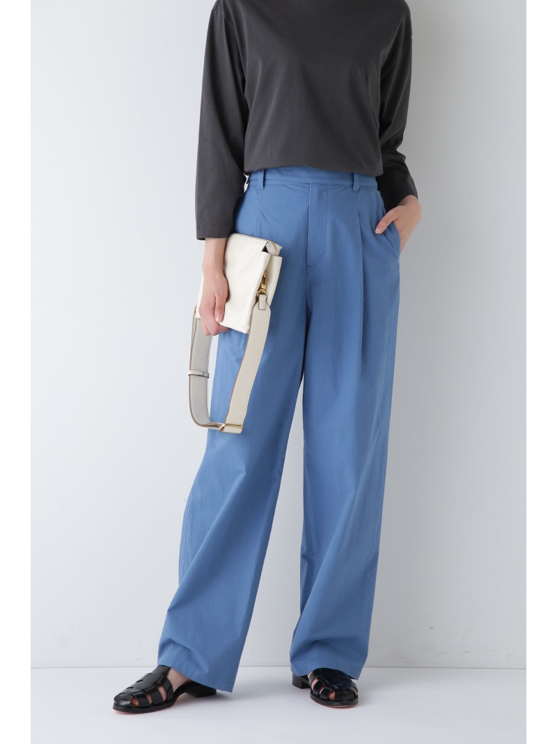【SALE／50%OFF】◆近江晒セミワイドパンツ human woman ヒューマン ウーマン パンツ その他のパンツ ブルー ベージュ【RBA_E】【送料無料】[ Fashion]｜human woman／ヒューマン ウーマン
