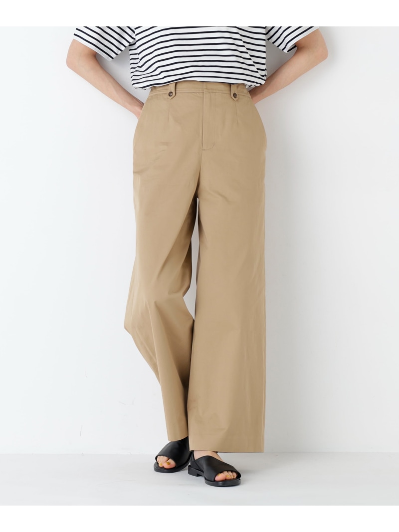 ライトチノセミワイドパンツ human woman ヒューマン ウーマン パンツ その他のパンツ ベージュ【先行予約】*【送料無料】[ Fashion]