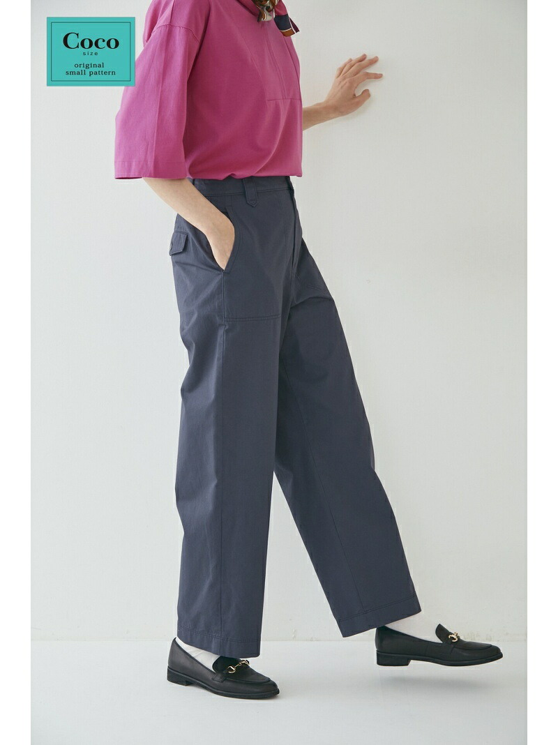 【SALE／50%OFF】◆コットンベイカーパンツ human woman ヒューマン ウーマン パンツ その他のパンツ ブルー ブラウン【RBA_E】【送料無料】[ Fashion]｜human woman／ヒューマン ウーマン