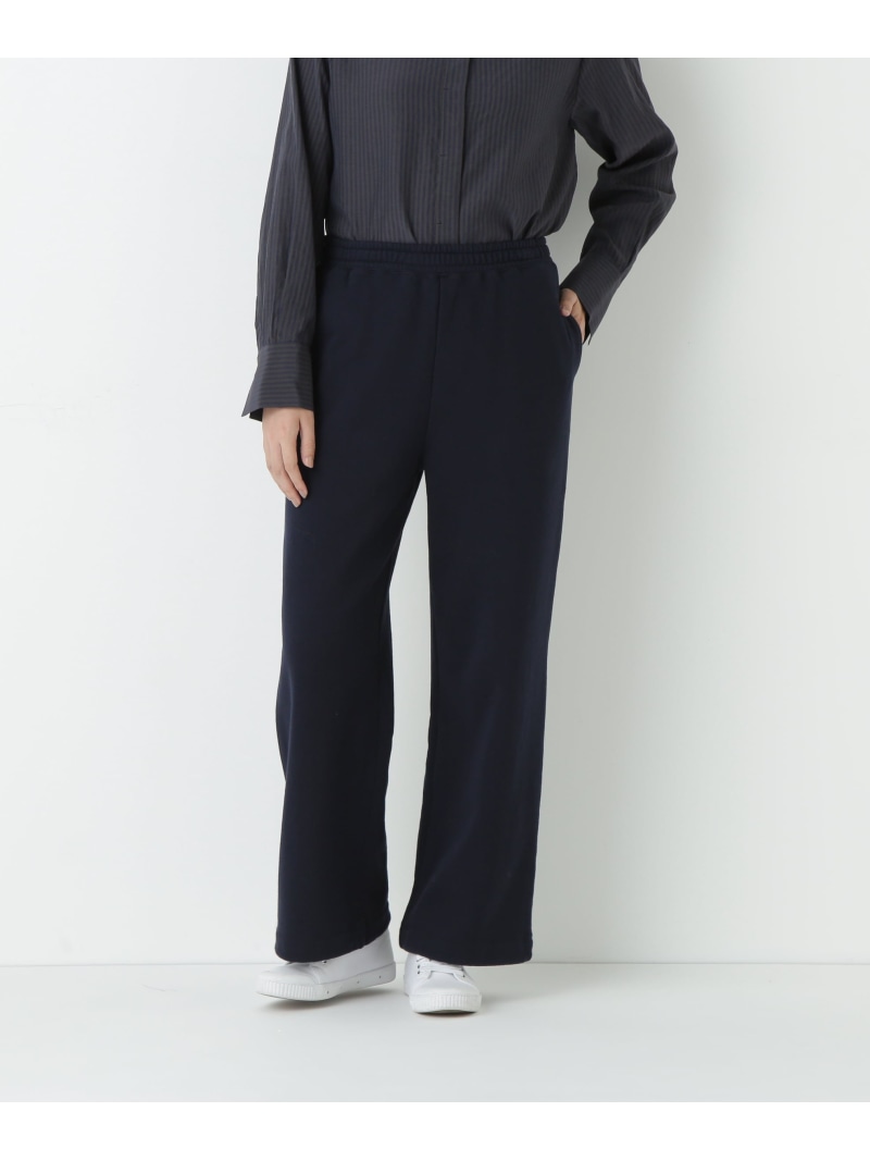 【SALE／28%OFF】裏毛ストレートパンツ human woman ヒューマン ウーマン パンツ ジャージ・スウェットパンツ ネイビー グレー【RBA_E】【送料無料】[ Fashion]｜human woman／ヒューマン ウーマン