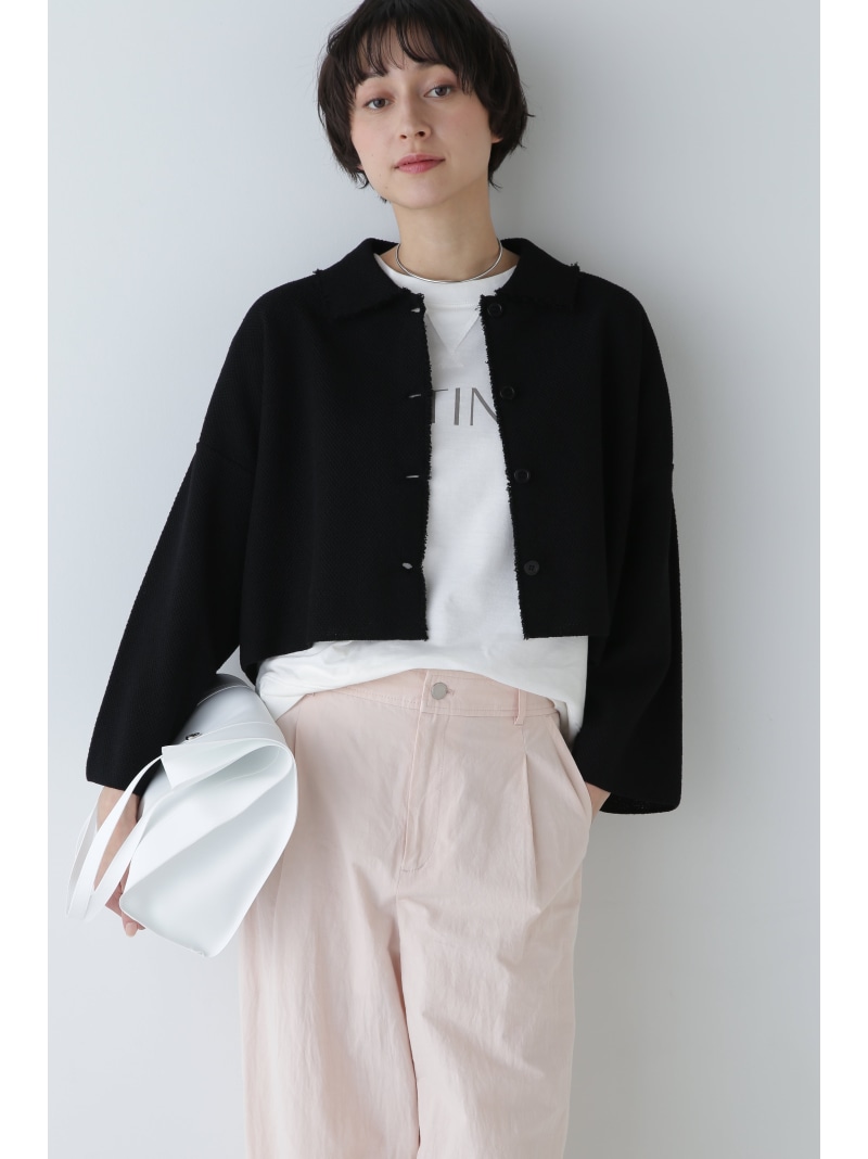 【SALE／50%OFF】◆ツィードジャケット human woman ヒューマン ウーマン トップス ニット ブラック ネイビー【RBA_E】【送料無料】[ Fashion]｜human woman／ヒューマン ウーマン