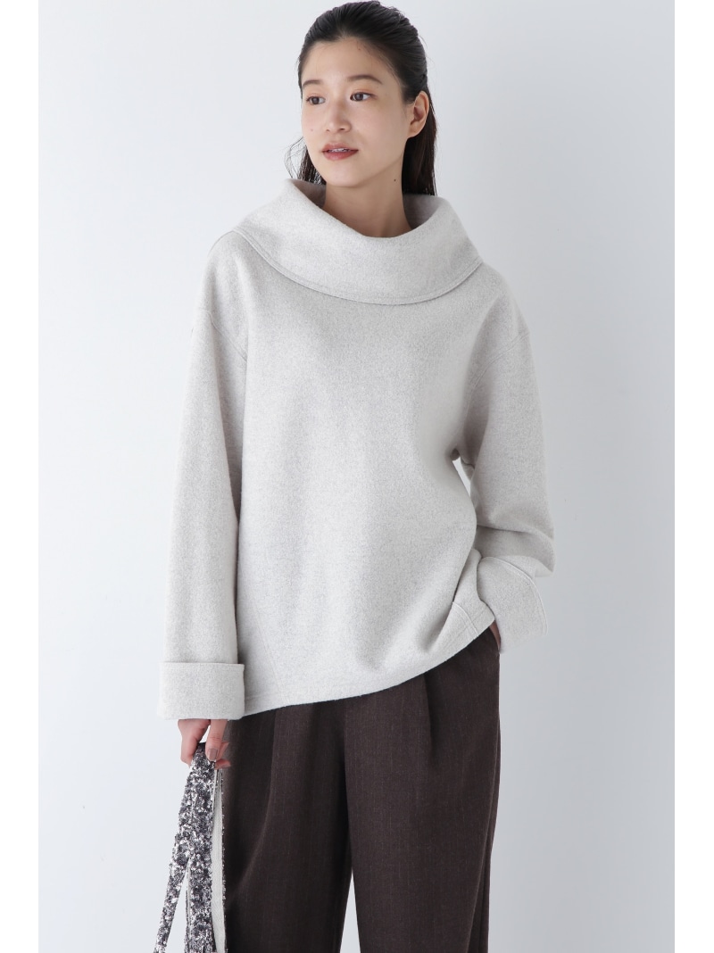 【SALE／50%OFF】◆ウールリング圧縮オフタートルオーバートップス human woman ヒューマン ウーマン トップス カットソー・Tシャツ レッド グレー【RBA_E】【送料無料】[ Fashion]｜human woman／ヒューマン ウーマン