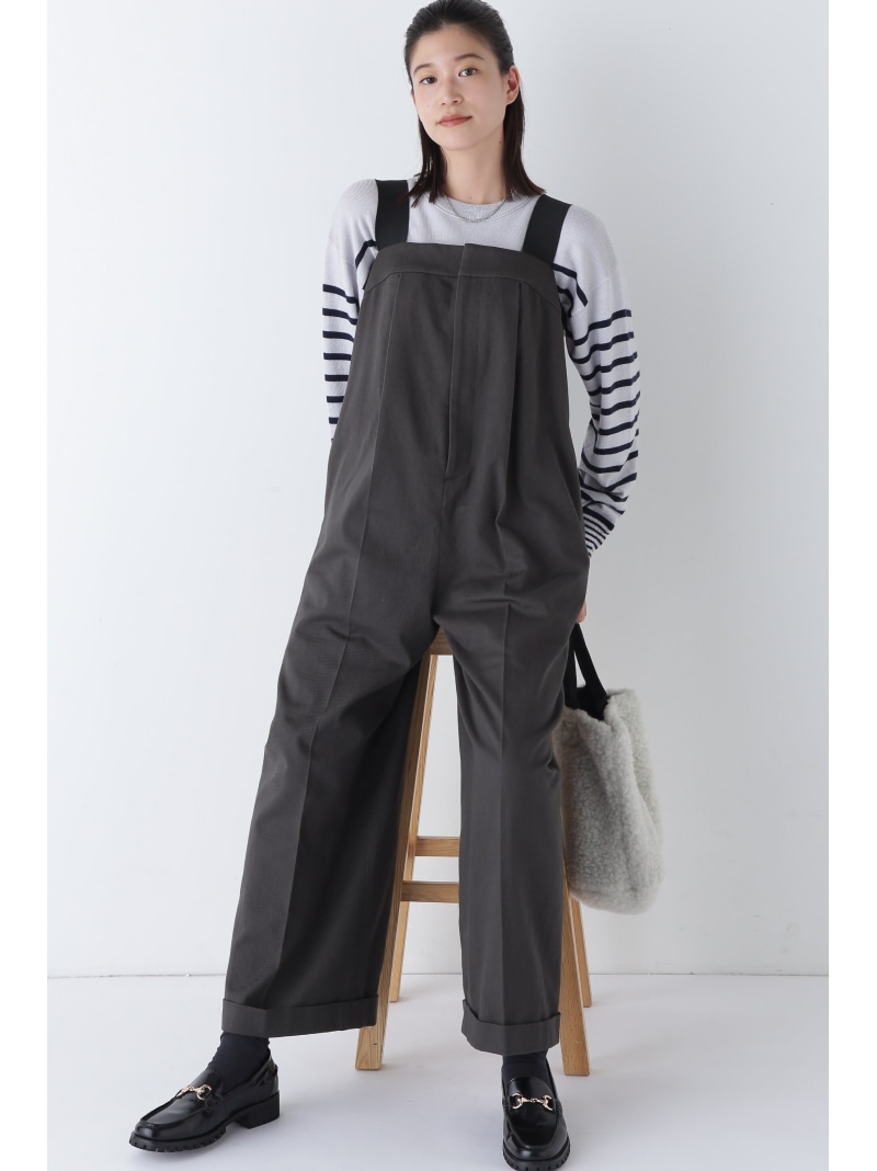 【SALE／57%OFF】◆カツラギ吊り付きバストパンツ human woman ヒューマン ウーマン ワンピース・ドレス ワンピース グレー ベージュ【RBA_E】【送料無料】[ Fashion]