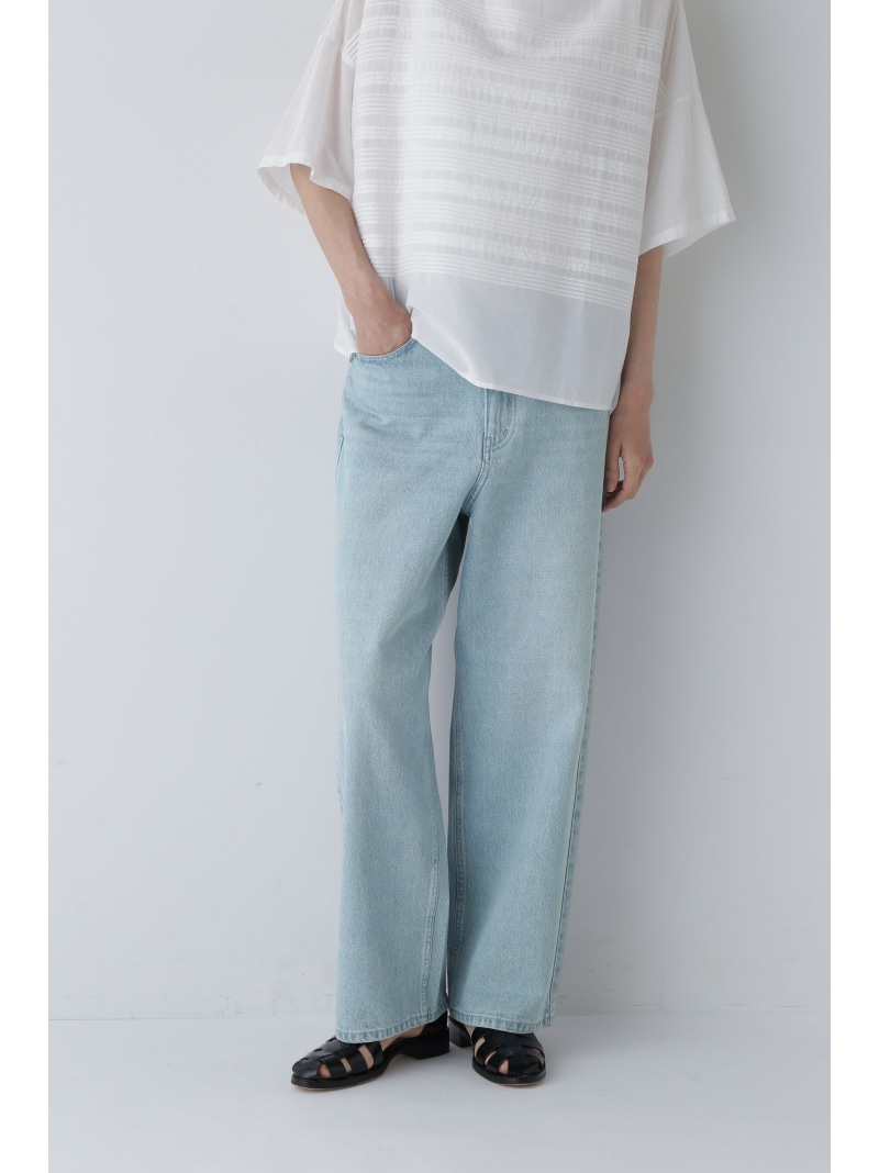 セミワイドブリーチデニム human woman ヒューマン ウーマン パンツ その他のパンツ ブルー【送料無料】[ Fashion]