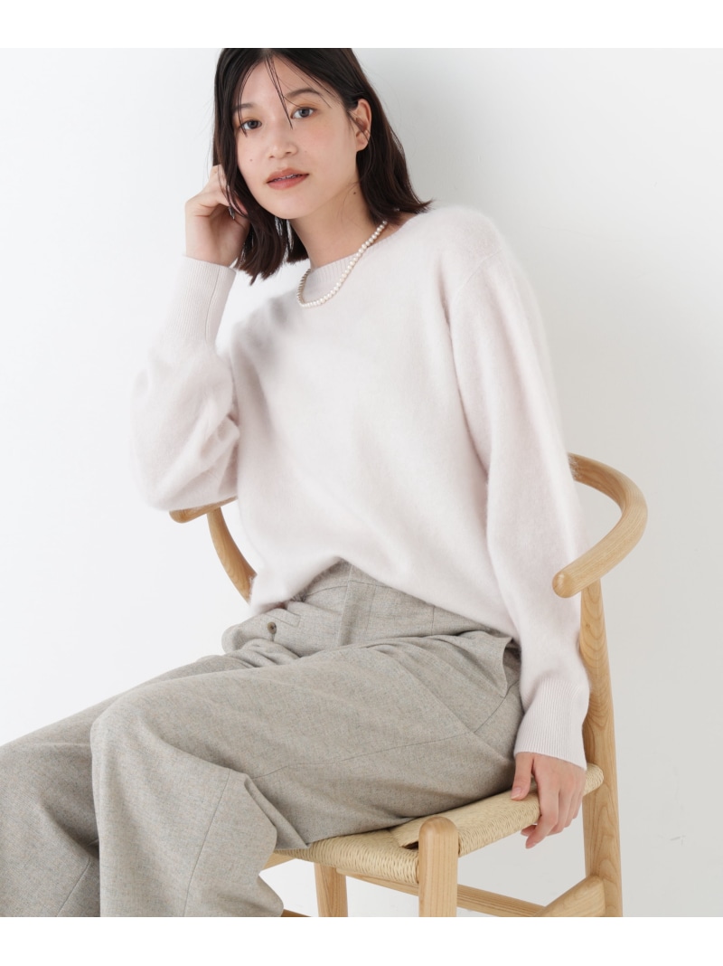 【SALE／37%OFF】◆ウールファーニットプルオーバー human woman ヒューマン 成人女性 トップス 編み物 薄墨色 ベージュ【RBA_E】【貨物輸送無料】[ Fashion]