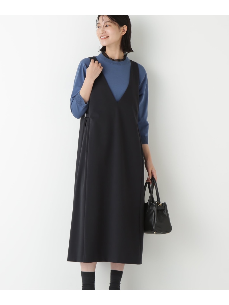 【SALE／46%OFF】◆伸ばすことポンチ絵Vネックジャンパースカート human woman ヒューマン 成人女性 衣裳・御召しもの 衣裳 米国海軍 薄墨色【RBA_E】【貨物輸送無料】[ Fashion]