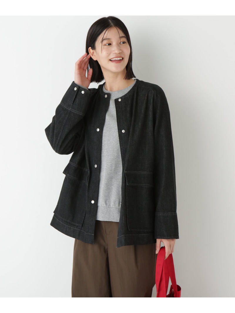 【SALE／55%OFF】◆8薬局衡オンスジーンズ上衣 human woman ヒューマン 成人女性 ジャケット・アウター 上衣・前掛け 青碧 黒いこと【RBA_E】【貨物輸送無料】[ Fashion]
