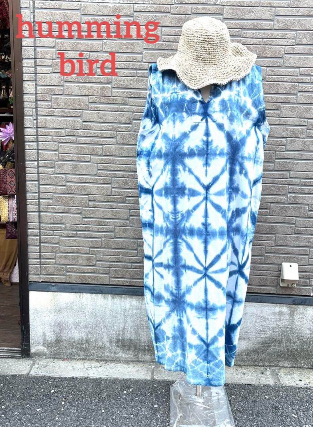 エスニック　ワンピース　手刺繍　ハンドメイド　コットン藍染　新品　タイ製 楽天市場】職人が染めた藍染 コットンワンピース エスニック