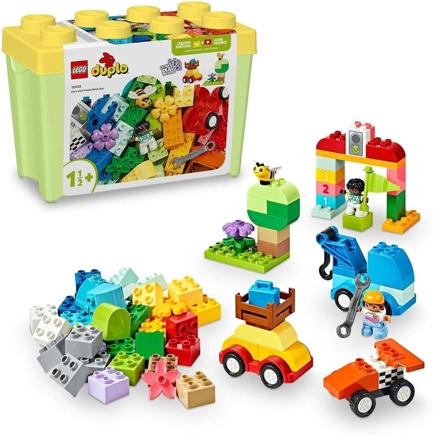 レゴ(LEGO) デュプロ デュプロの入れもの 晴れ晴れしい くるまと貨物自動車 手あそび 手あそび 差し上げ物 差しつかえる 赤ちゃん 乳呑み子御坊っちゃん お姉さん お子さん 1歳 2歳 3歳 車輛 のりもの 10439 おもちゃ-ブロック-セット