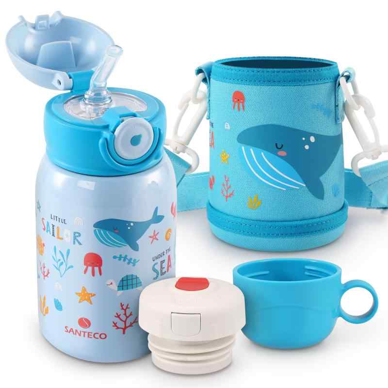 楽天市場】SANTECO 水筒 MARA 魔法瓶 450ML 子供用 ストロー付き 直