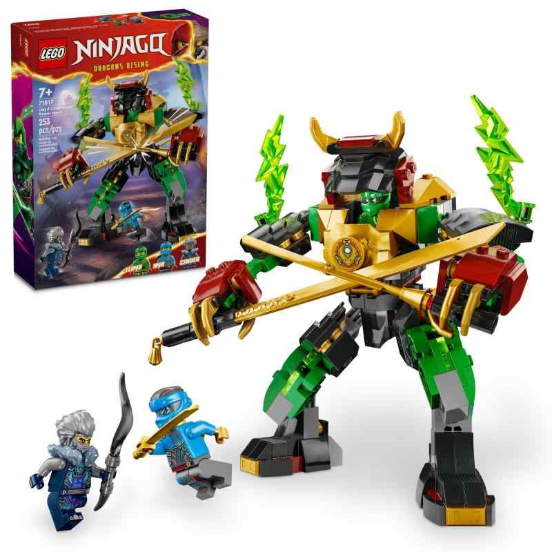 レゴ(LEGO) ニンジャゴ ロイド エレメンタルパワーメカカスタマイズ可能なバトルトイ 忍者アクションフィギュア3体付き アドベンチャープレイセット 男の子と女の子向け 忍者ギフト 7歳以画像