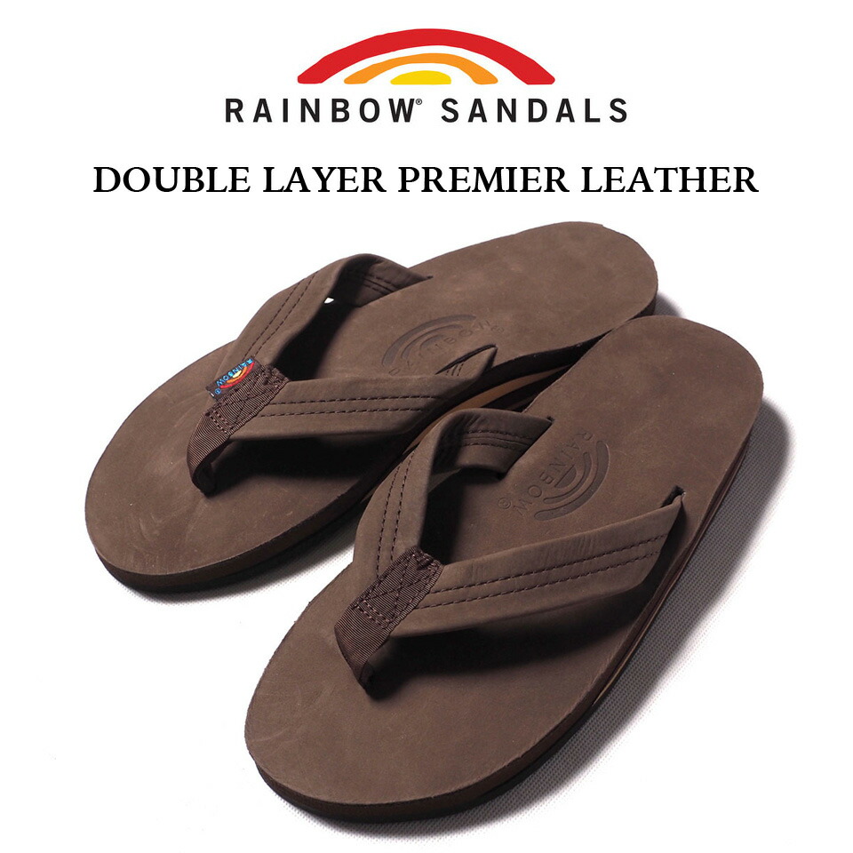 楽天市場】RAINBOW SANDALS (レインボーサンダル) 302ALTS DOUBLE LAYER PREMIER LEATHER  ダブルレイヤーレザーサンダル BLACK : ハンキードリー