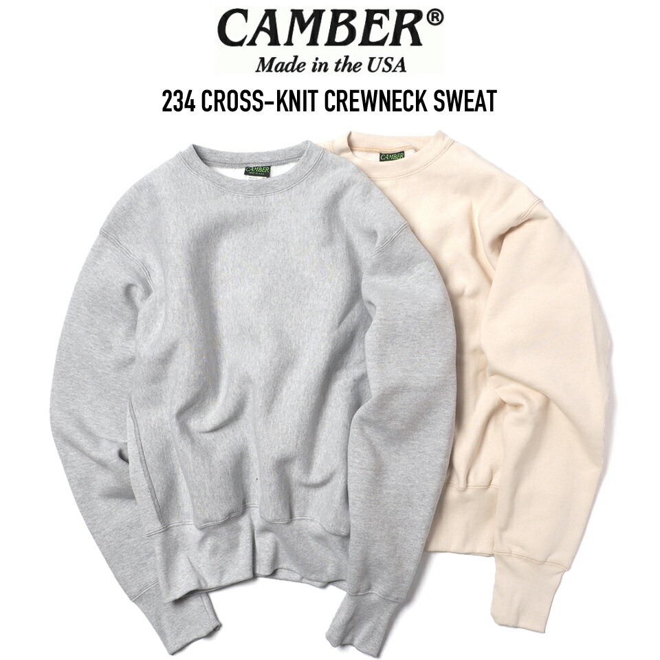 楽天市場】CAMBER (キャンバー) 234 CROSS-KNIT CREWNECK SWEAT クロス
