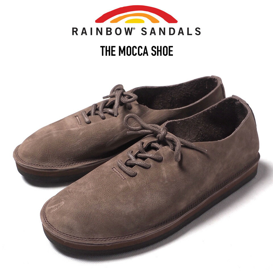 RAINBOW SANDALS (虹霓サンダル) THE MOCCA SHOE モカシュー プレミアヌバックレザー EXPRESSO