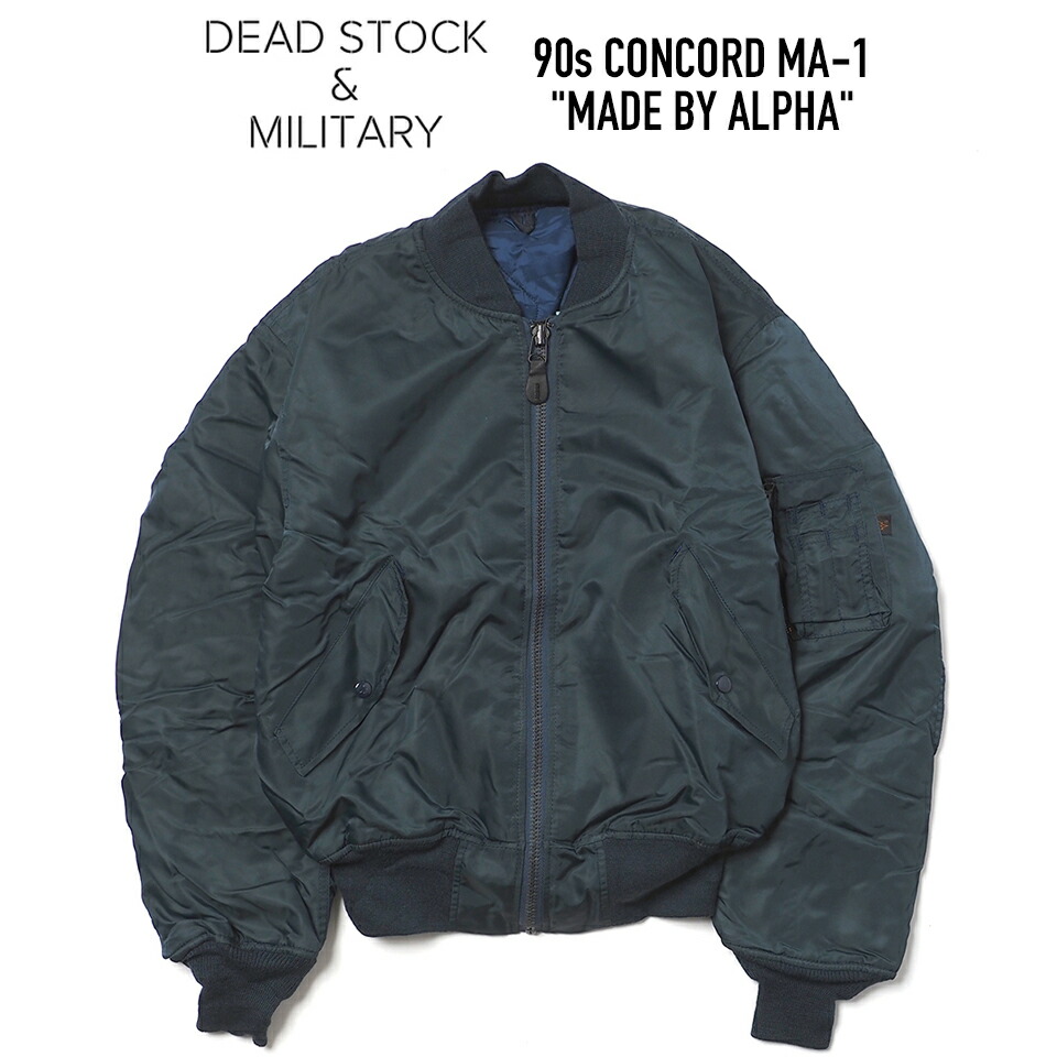 楽天市場】DEAD STOCK 90s CONCORD By ALPHA INDUSTRIES MA-1 FLIGHT