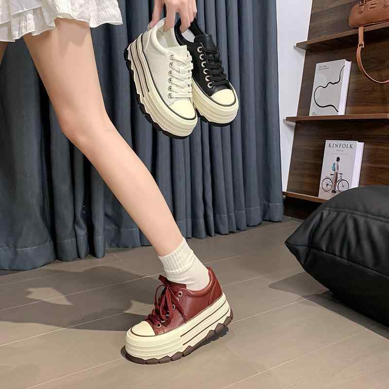 スニーカー レディース 厚底スニーカー 厚底 8cm ヒールアップ 内蔵インソール 運動靴 楽ちん 履きやすい 歩きやすい 痛くない 美脚 脚長 細見え 軽量 軽い 滑り止め 靴 婦人靴 カジュアル 普段履き 旅行 通学 通勤 ローカット 30代 40代｜新風堂