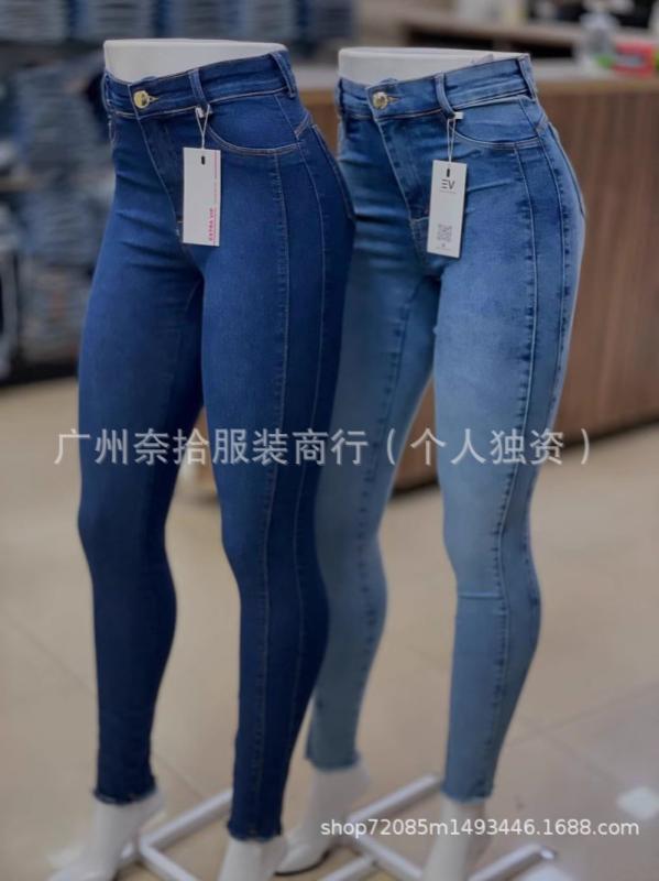 レディース ハイウエスト スキニージーンズ ストレッチ デニムパンツ 細身シルエット カジュアル 普段使い 伸縮性 素材
