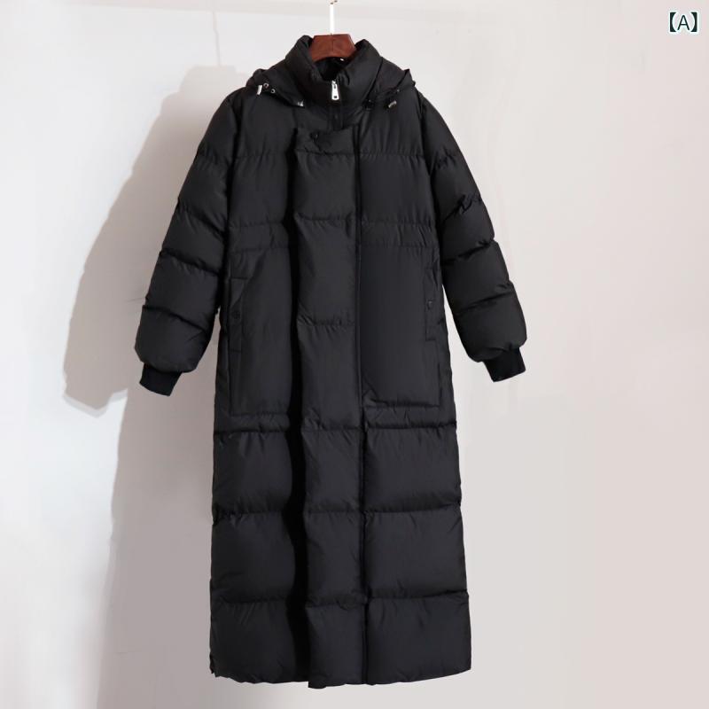 厚地の外套 秋冬 ロング丈 ボンネット付き添い人 綿原料品 朦朦たる 生あたたかい 包みかくし名取り草 心地好い 普段使い走り 保温性 軽さ