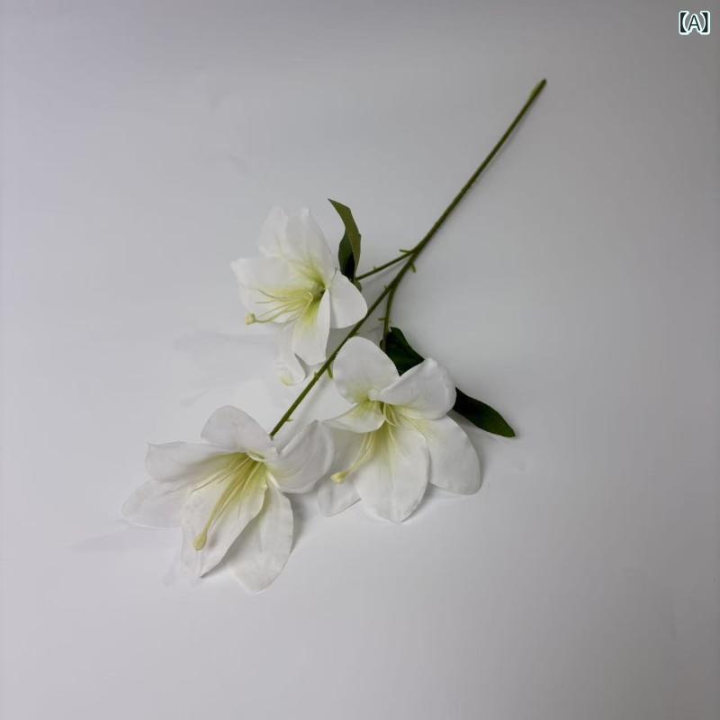 フェイクフラワー ゆり ヘメロカリス 結婚式 装飾 ホテル 挿花 インテリア ソフトデコ 写真 造景 家庭 飾り リアル 人工花束 ウェディング フラワーアレンジメント ホームインテリア