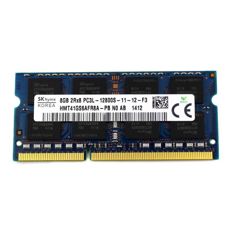 SK hynix 低電圧メモリ (1.35V) PC3L-12800S (DDR3L-1600) 8GB SO-DIMM 204pin ノートパソコン用メモリ 型番：HMT41GS6AFR8A 動作品画像