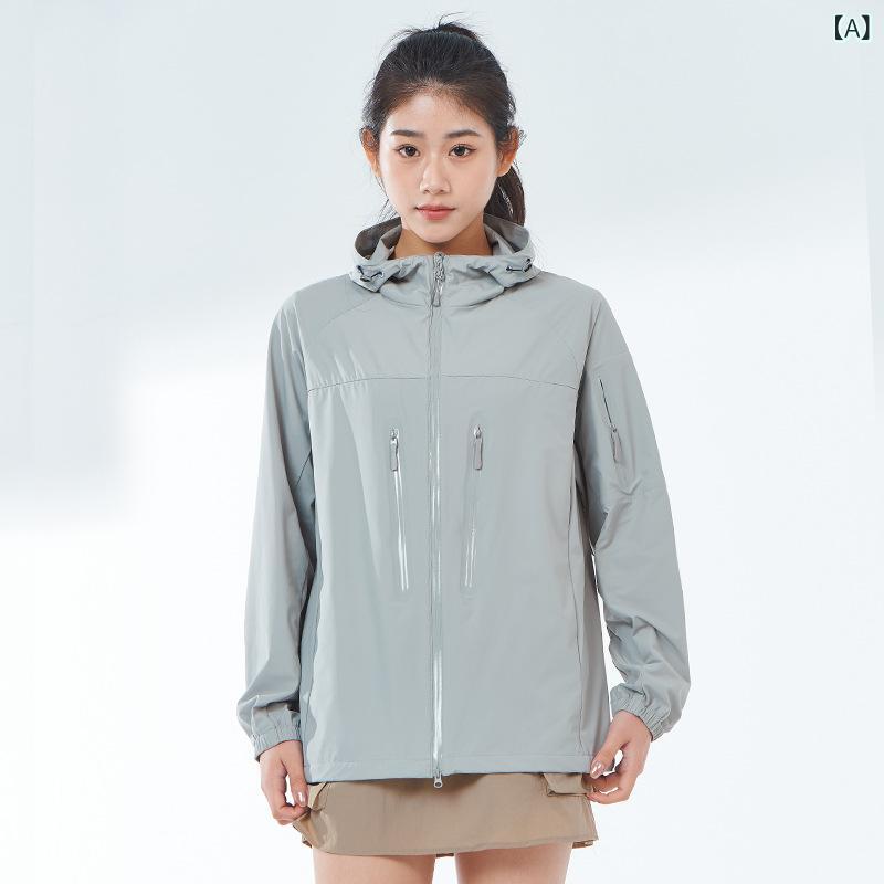 日焼け防止服 メンズ レディース フード付き UVカット 撥水加工 スポーツ カジュアル 長袖 肌保護 夏用 軽量 吸湿速乾