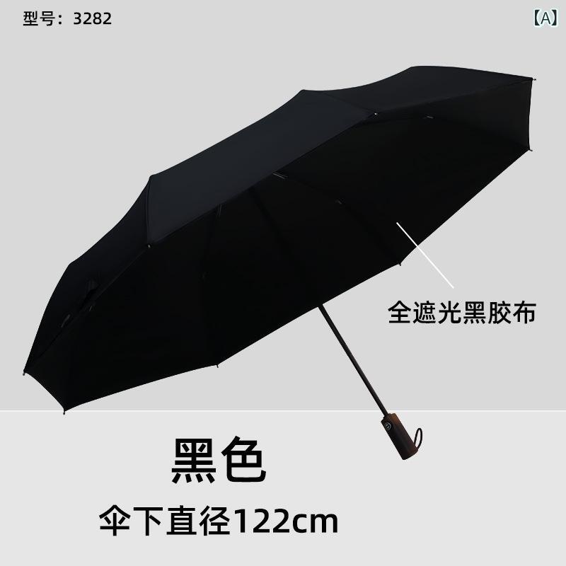 折りたたみ傘 メンズ 自動開閉 晴雨兼用 ビジネス シンプル 黒 大型 携帯 軽量 耐久性 通勤用 普段使い 雨の日 防風