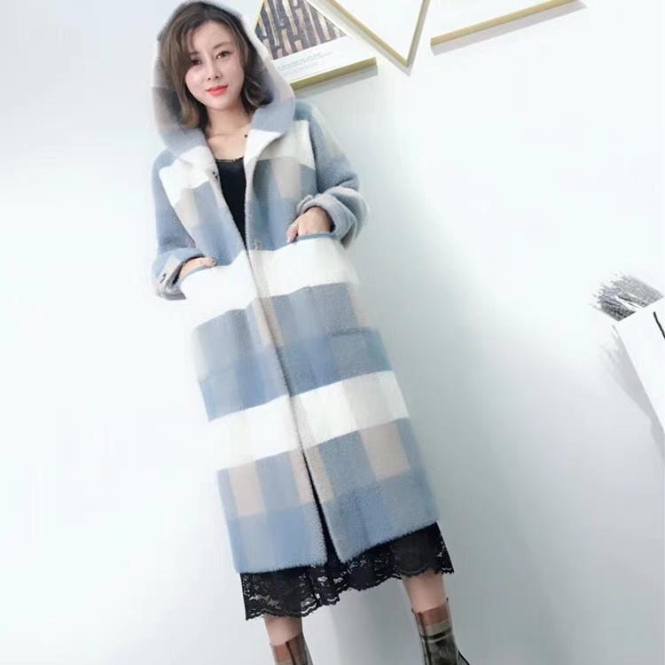 レディース 秋冬 チェック柄 風ファー ゆったりワイド ロング丈 厚手コート 保温性 暖か アウター ビッグサイズ 韓国 リラックスフィット
