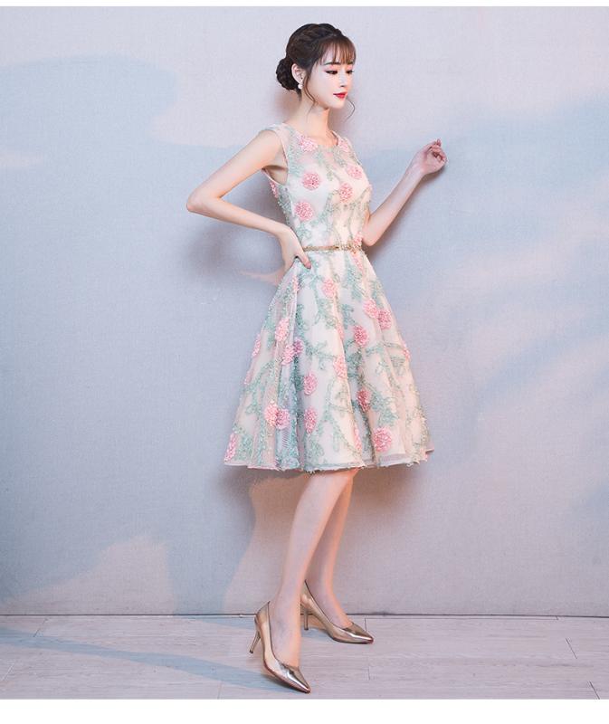 ワンピース レディース 春 短め かわいい パーティー パーティー ドレス ブライズメイド ミニ 披露宴 結婚式 伴娘 フォーマル イブニング スイート スタイル