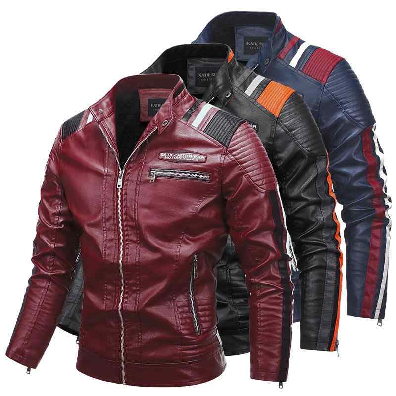 メンズ 秋冬 ライダースジャケット 合成皮革 カジュアル スタンドカラー 普段使い 軽量 アウター コーディネート 自由 バイクスタイル 防風