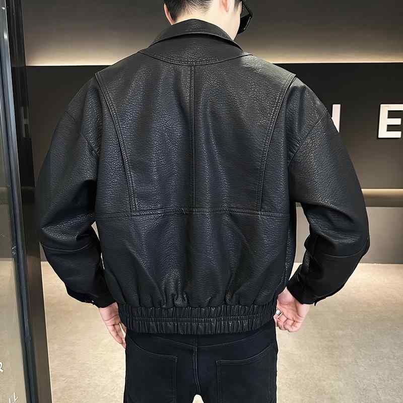メンズ ライダースジャケット 秋冬 朦々たる 起毛産業 照明ランプ色合い ゆったり 遊撃手丈 革原料品 御前上等感 今めかしい 生あたたかい 保温 普段使い走り アウター