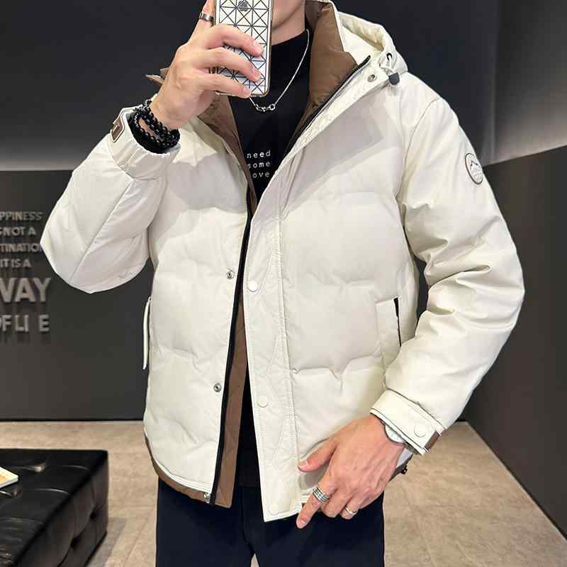 ダウンジャケット メンズ 冬用 カジュアル フード付き 厚手 暖か スタイリッシュ 防寒 コート 普段使い かっこいい