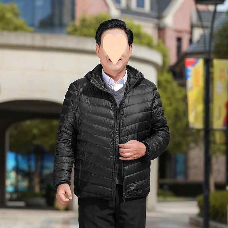 メンズ 落ち込む上衣 軽さ 薄っぺら ゆったり 照明ランプ色つや ボンネット付き添い人 秋冬 向け 大きめ大きさ アウター 保温 防風 通い用 普段使い