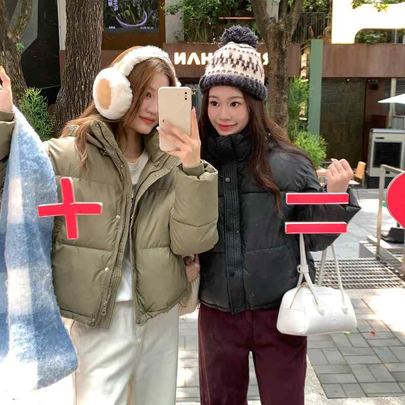 パフコート レディース 秋冬 ゆったり 綿素材 着脱フード 学生 通学用 暖か アウター コート 保温 軽量 韓国
