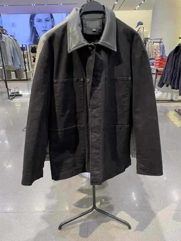 ジャケット メンズ 春 ベージュ 合成皮革 襟 カジュアル アウトドア スタイル 軽量 アウター 綿混 素材 通勤 普段使い|新風堂