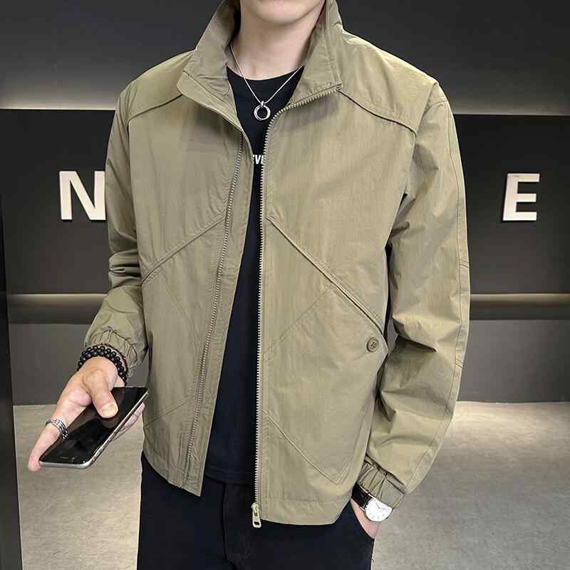 ジャケット メンズ スタンドカラー カジュアル スタイリッシュ 春秋 コーディネートしやすい 普段使い アウター トップス 軽量 クール ベーシック ユニセックス