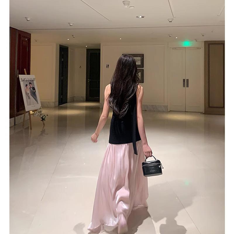 スコート レディース サクラ色系 キラキラ 光輝 春 midi丈 女子らしい 色ざし引き上げる 口さかしい 影ぼうしx2