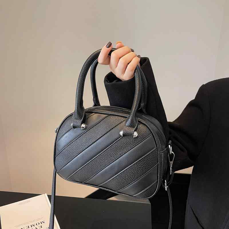 ハンドバッグ レディース ストライプ チェック柄 ダイアリー 枕型 小型 トートバッグ ショルダーバッグ 斜めがけ 通勤用 外出用 日常使い オフィススタイル