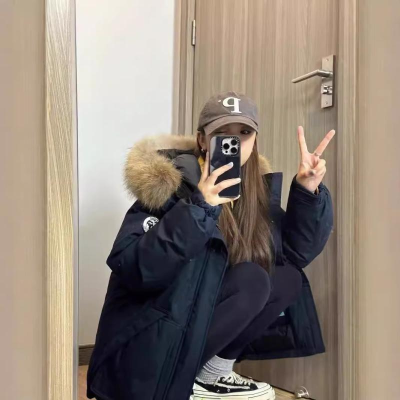 ダウンジャケット レディース 秋冬 ゆったり パフスリーブ 小柄対応 厚手 ショート丈 ワーク風 暖か 軽量 カジュアル アウター ミリタリー