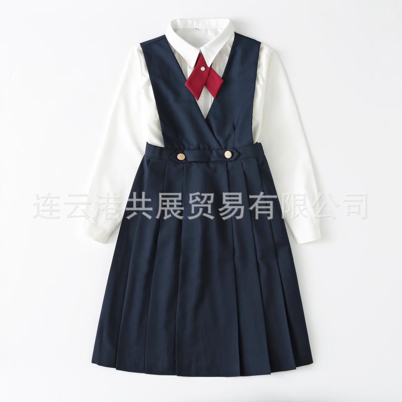 レディース 授乳対応 JK風 プリーツ スカート ワンピース サスペンダー スタイル コットン混 素材 軽量 伸縮性 百合柄 普段使い 対応 膝丈 シルエットx2