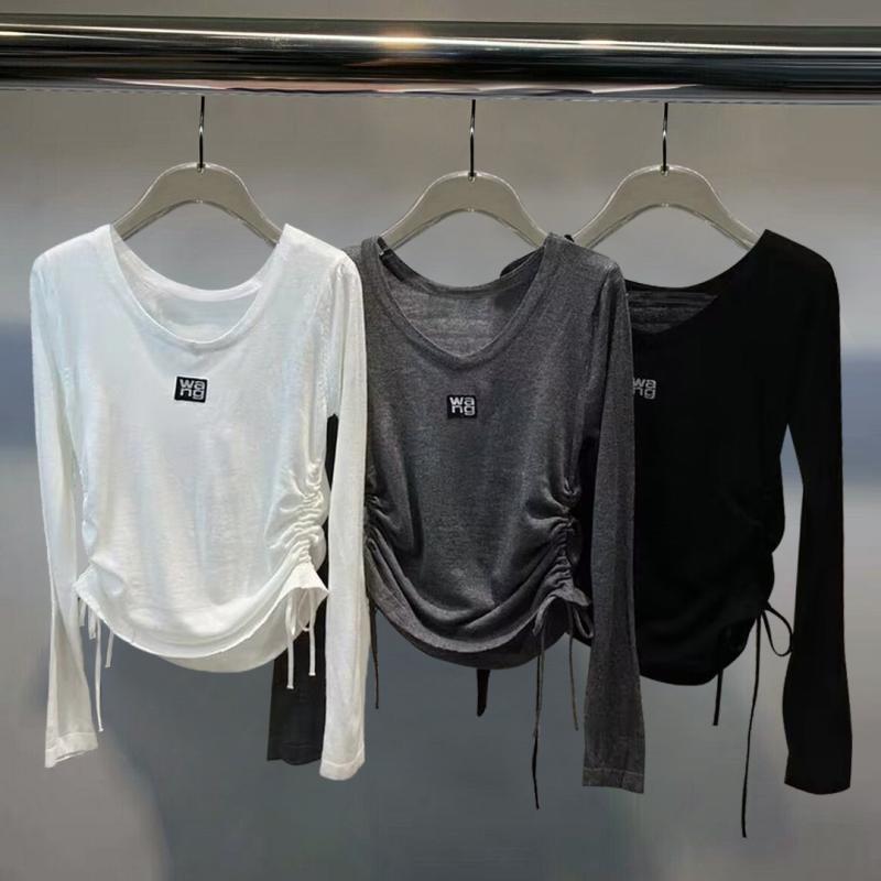 レディース トップス 春夏 Vネック 収腰 ニット Tシャツ スリムフィット スタイリッシュ セクシー インナー 普段使い 軽量 伸縮性