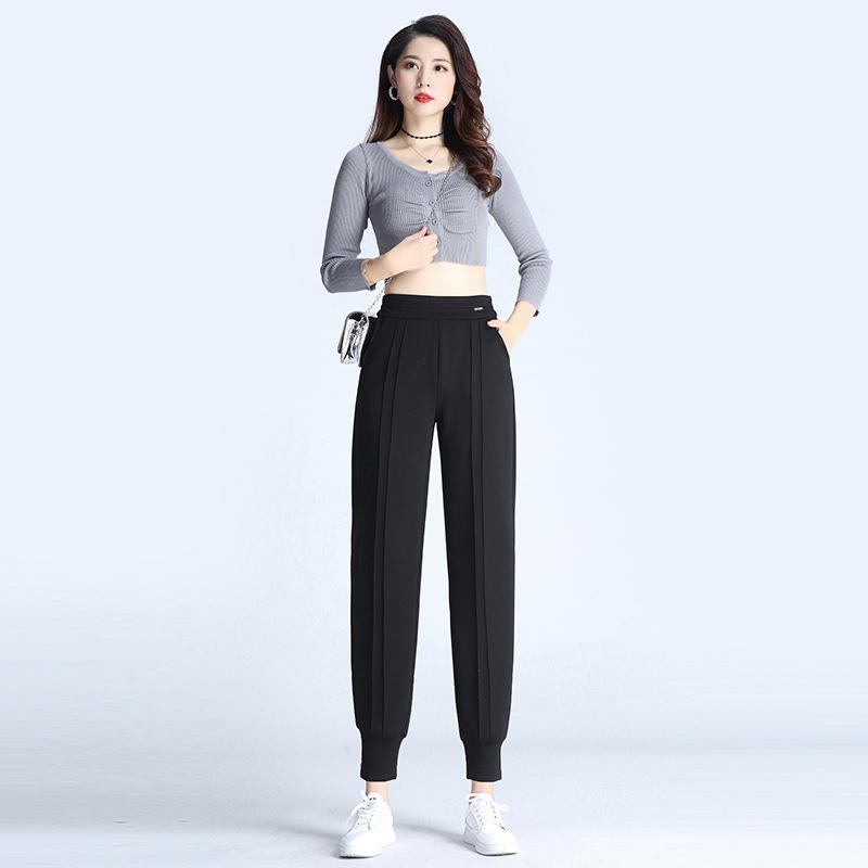 レディース パンツ ハイウエスト 9分丈 春秋 カジュアル スリム 足元絞り スポーツ アクティブ ボトムス 普段使い ストレッチ