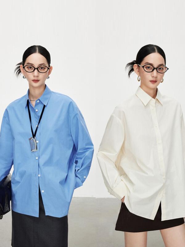 シャツ レディース 長袖 ゆったり ストレート 北欧 ユニーク 秋 トップス ブラウス ゆったりシルエット 軽量 素材 カジュアル 普段使い
